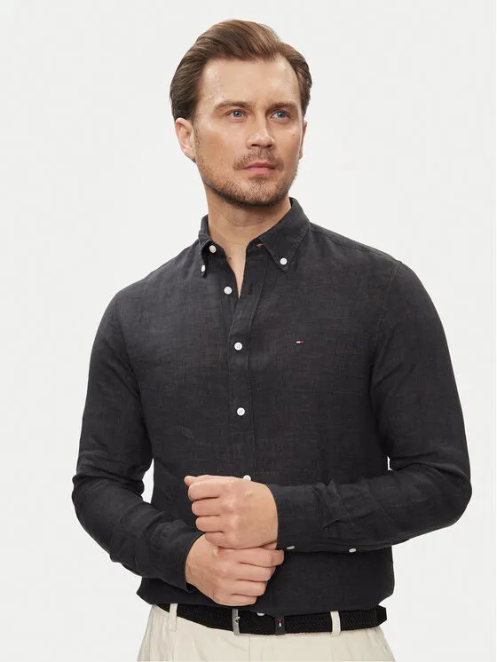 Hemd · Schwarz · Regular Fit