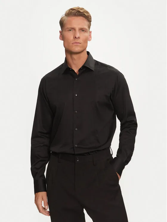 Hemd · Schwarz · Regular Fit