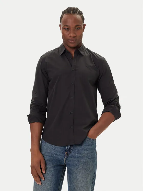 Hemd · Schwarz · Slim Fit