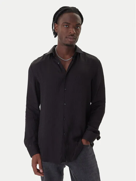 Hemd · Schwarz · Slim Fit