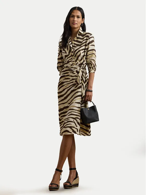 Hemdkleid · Beige · Midi