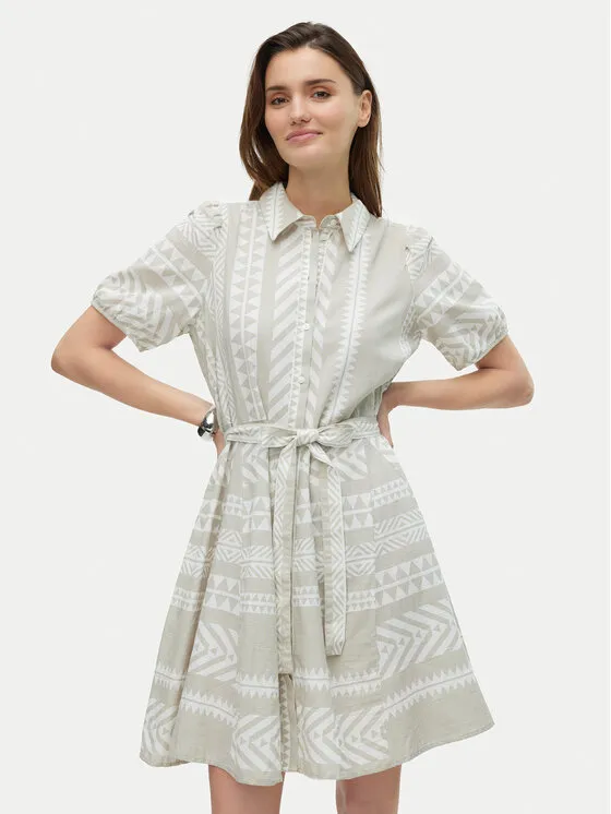 Hemdkleid · Beige · Mini