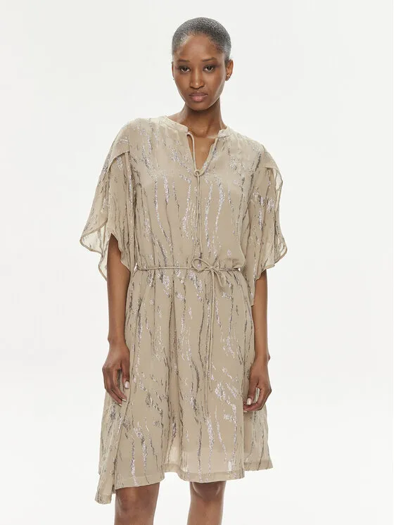 Hemdkleid · Beige · Mini