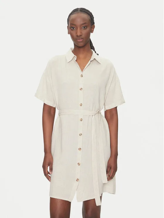 Hemdkleid · Beige · Mini