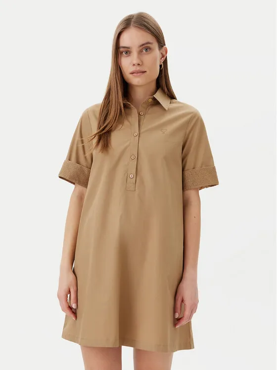 Hemdkleid · Beige · Mini