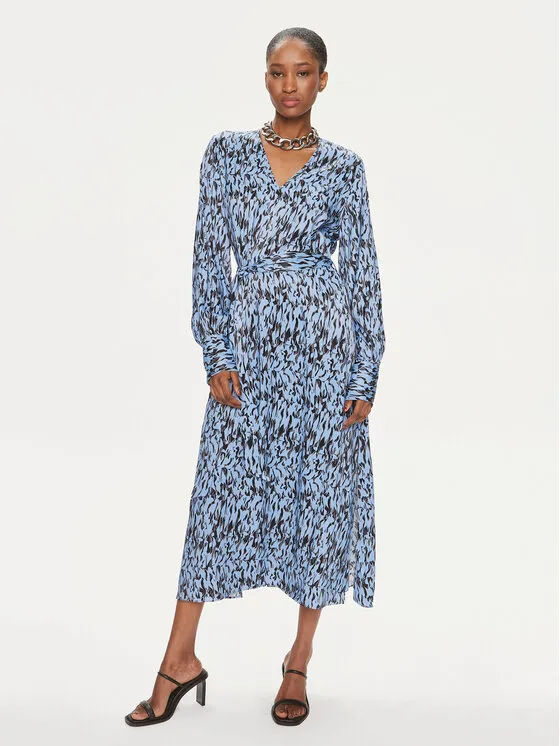 Hemdkleid · Blau · Midi