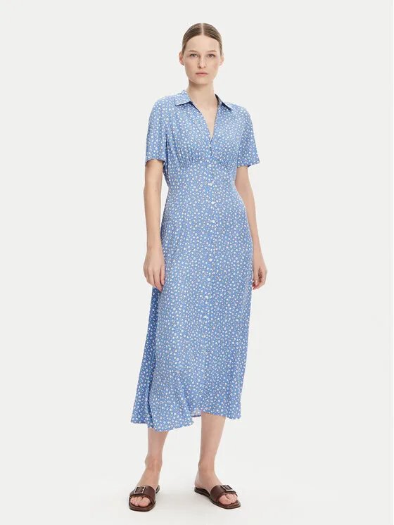 Hemdkleid · Blau · Midi