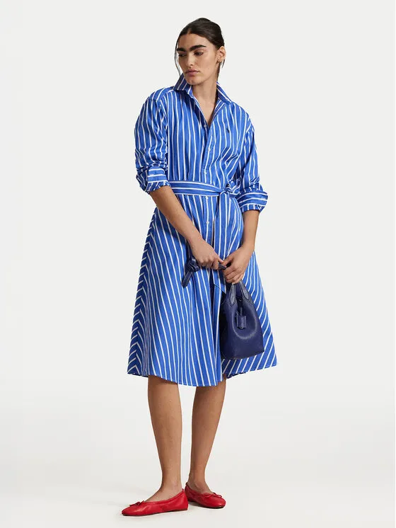 Hemdkleid · Blau · Midi