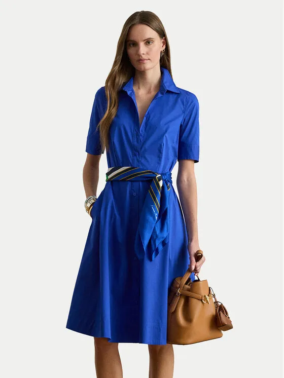 Hemdkleid · Blau · Midi