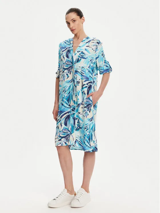 Hemdkleid · Blau · Midi