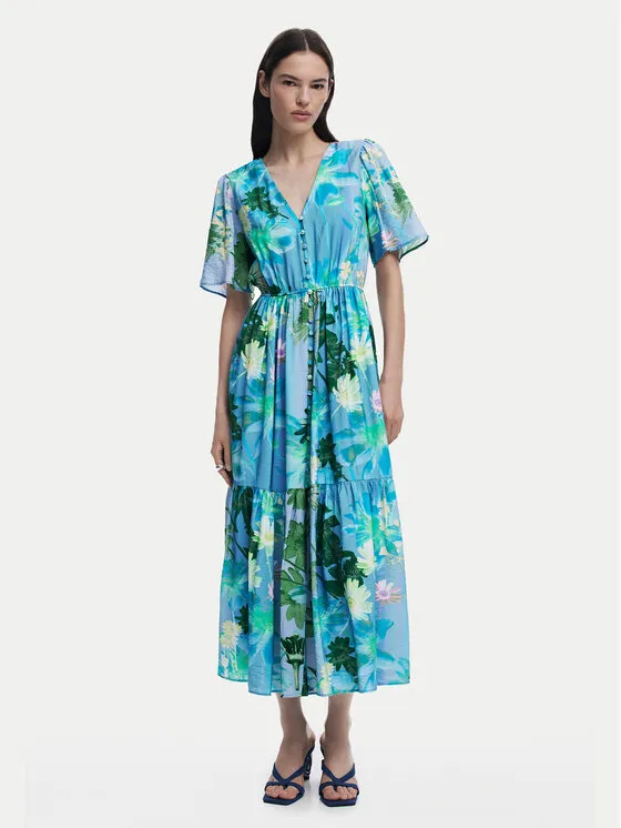 Hemdkleid · Blau · Midi