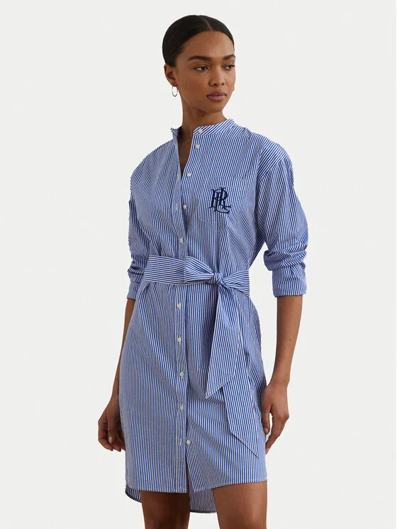 Hemdkleid · Blau · Midi