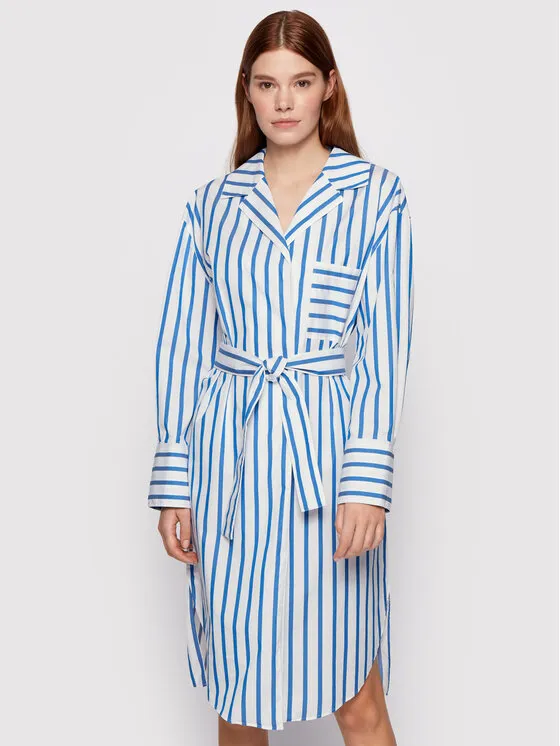 Hemdkleid · Blau · Midi