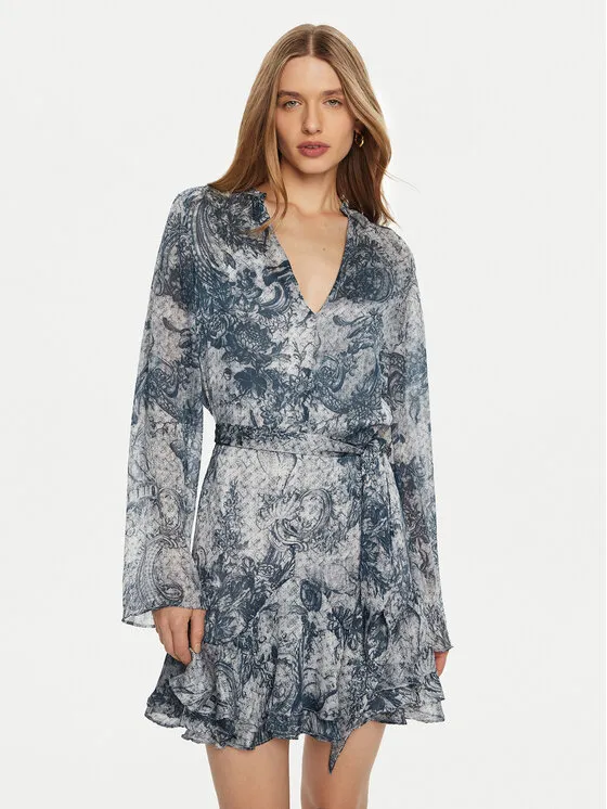 Hemdkleid · Blau · Mini