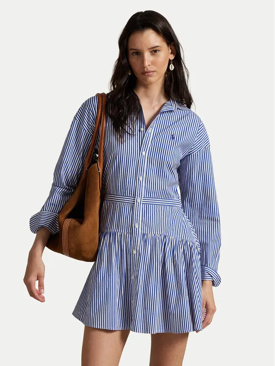 Hemdkleid · Blau · Mini