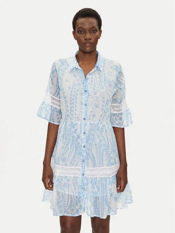 Hemdkleid · Blau · Mini