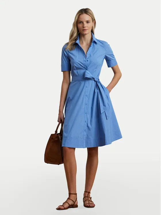 Hemdkleid · Blau · Mini