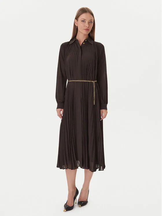 Hemdkleid · Braun · Midi