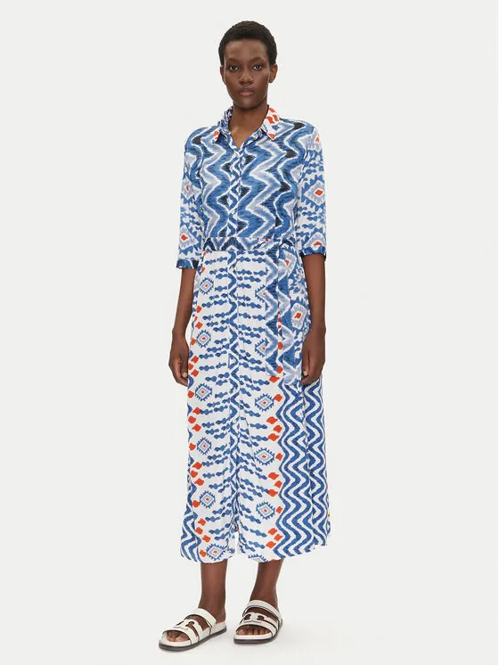 Hemdkleid · Bunt · Midi