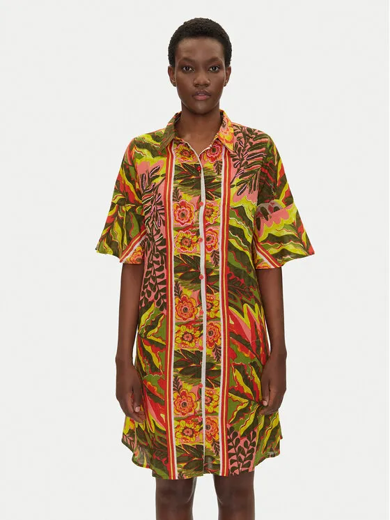 Hemdkleid · Bunt · Mini