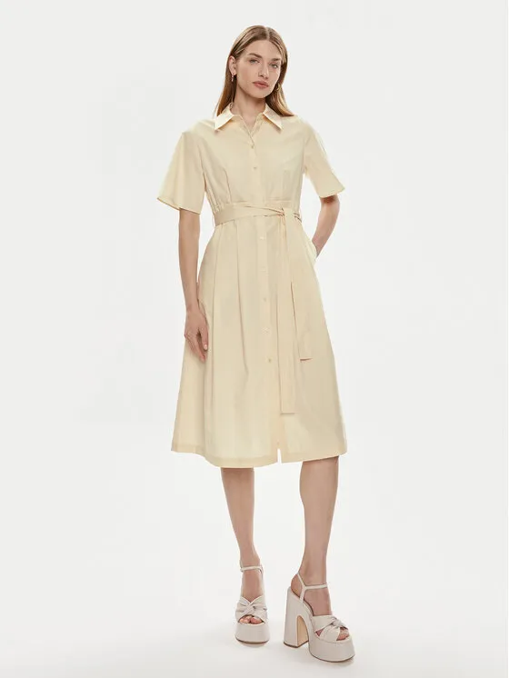 Hemdkleid · Écru · Midi