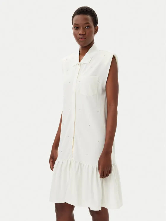 Hemdkleid · Écru · Midi