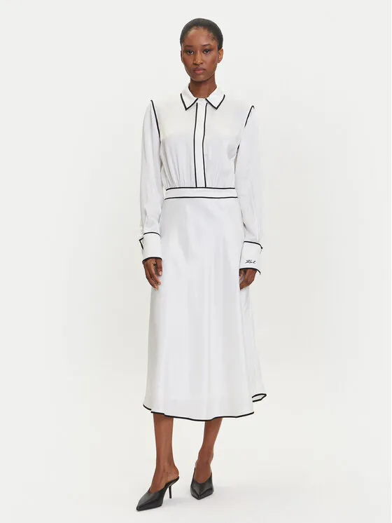 Hemdkleid · Écru · Midi