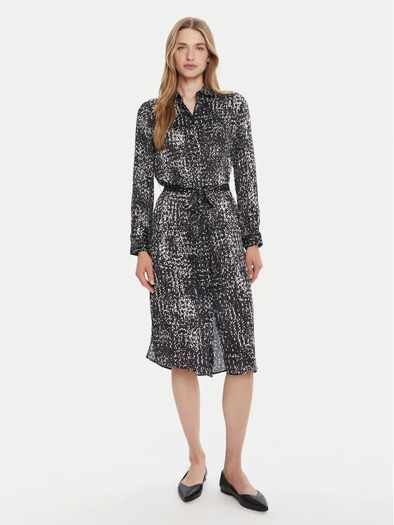 Hemdkleid · Dunkelblau · Midi