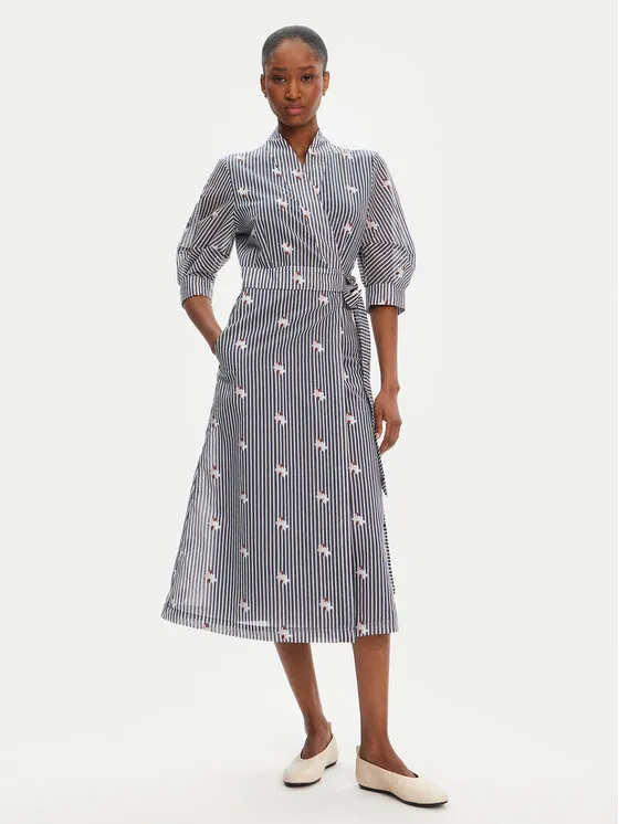 Hemdkleid · Dunkelblau · Midi