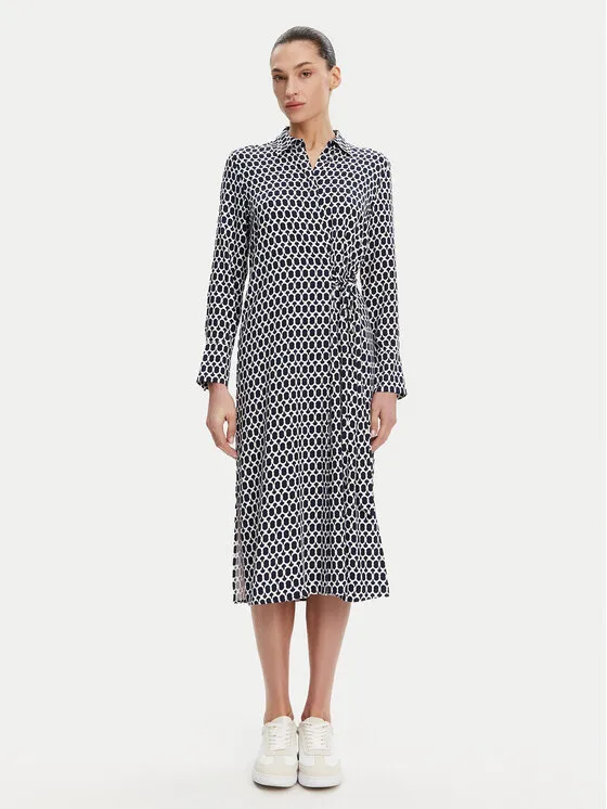 Hemdkleid · Dunkelblau · Midi