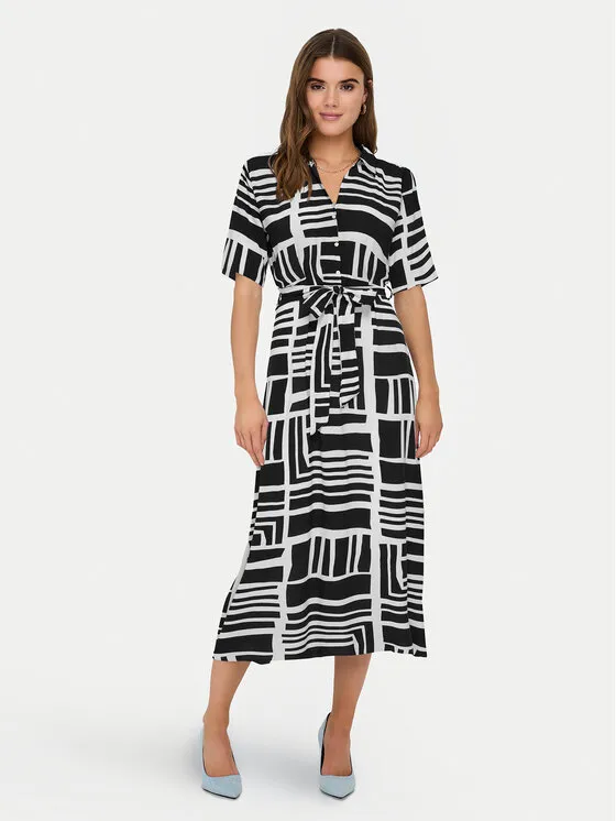 Hemdkleid · Dunkelblau · Midi