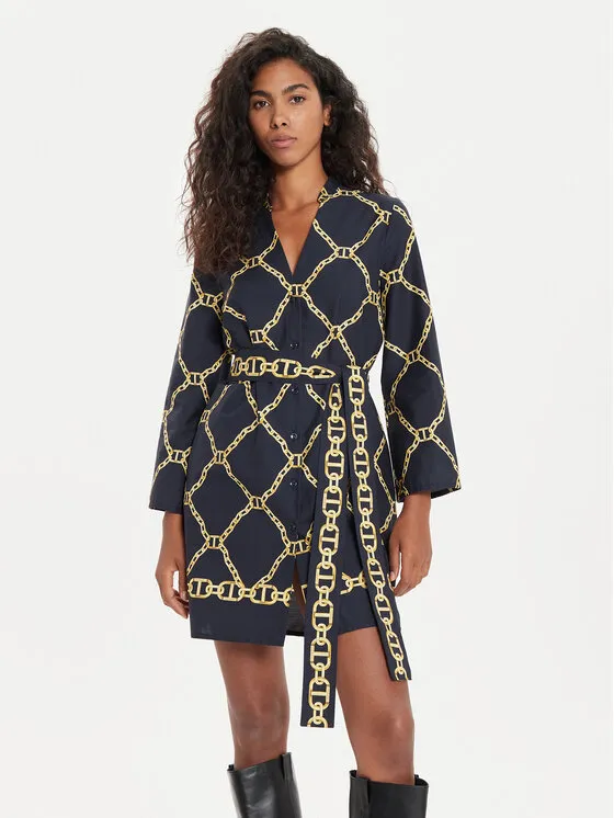 Hemdkleid · Dunkelblau · Mini