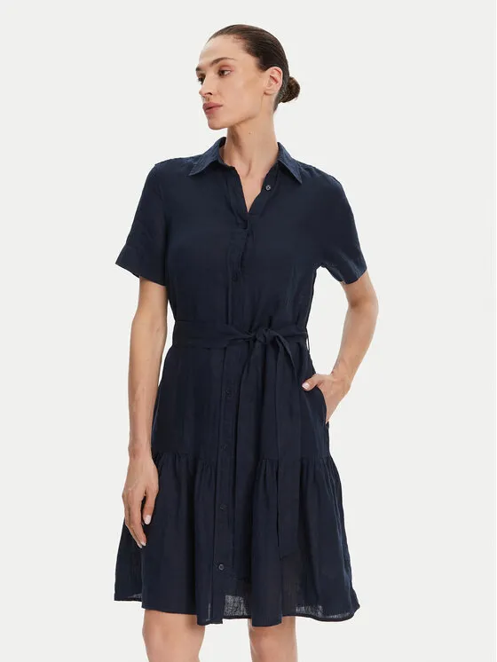 Hemdkleid · Dunkelblau · Mini