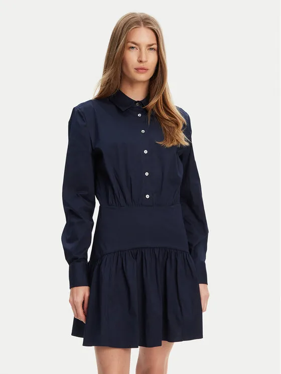 Hemdkleid · Dunkelblau · Mini