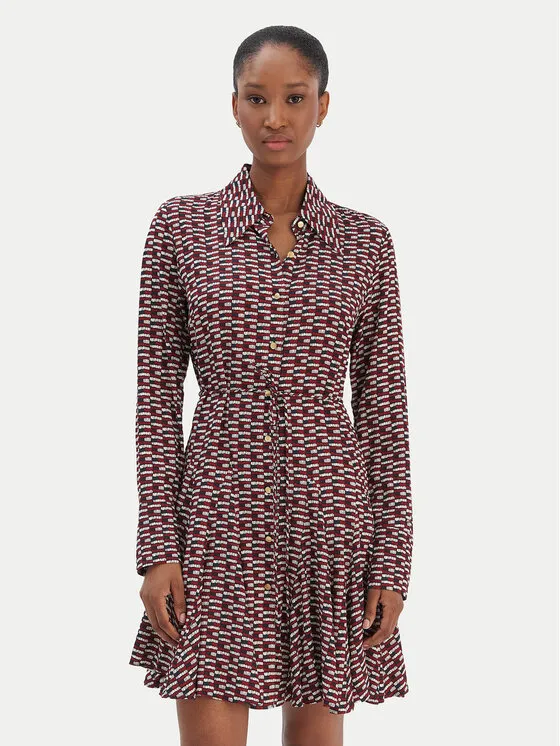 Hemdkleid · Dunkelrot · Mini