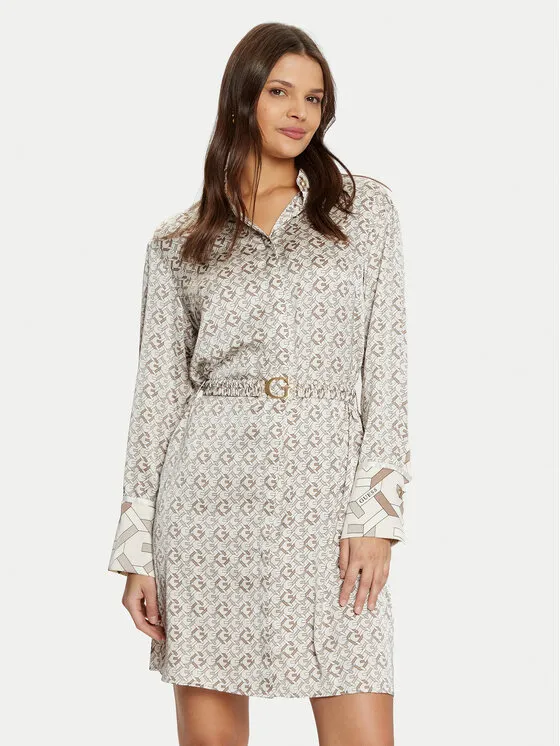 Hemdkleid · Grau · Mini