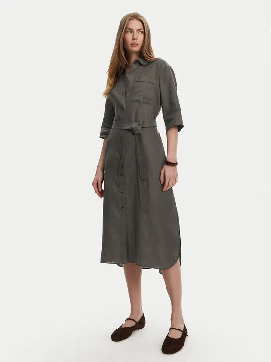 Hemdkleid · Grün · Midi