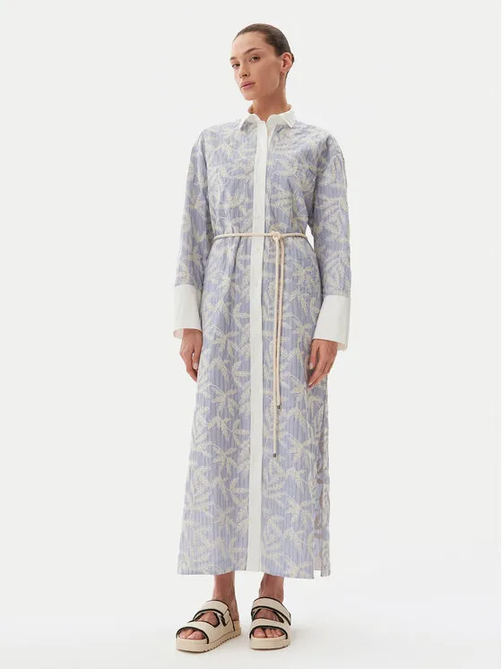 Hemdkleid · Himmelblau · Maxi