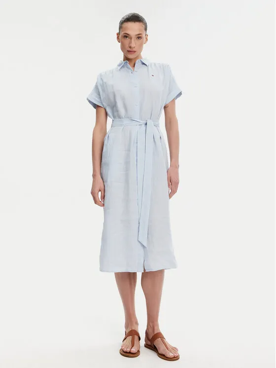 Hemdkleid · Himmelblau · Midi