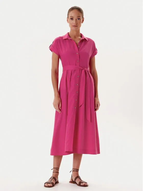 Hemdkleid · Rosa · Midi