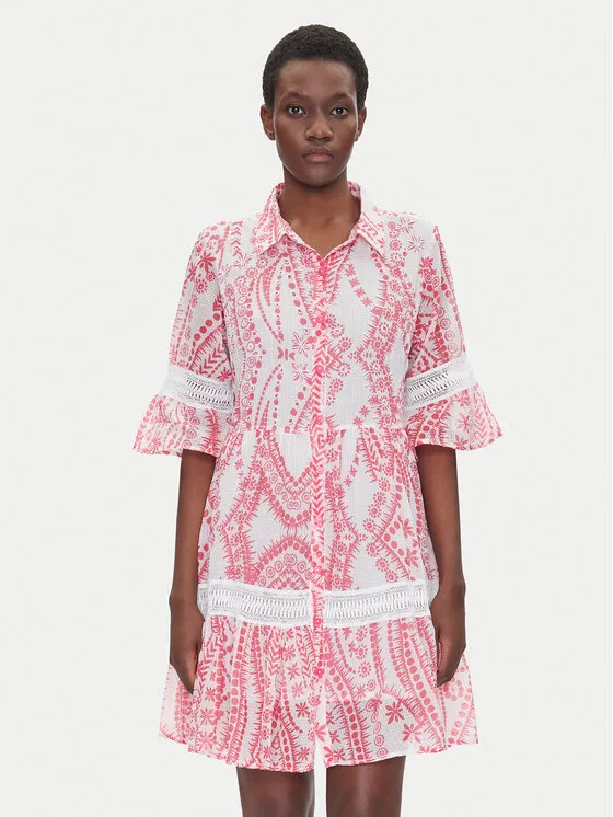 Hemdkleid · Rosa · Mini