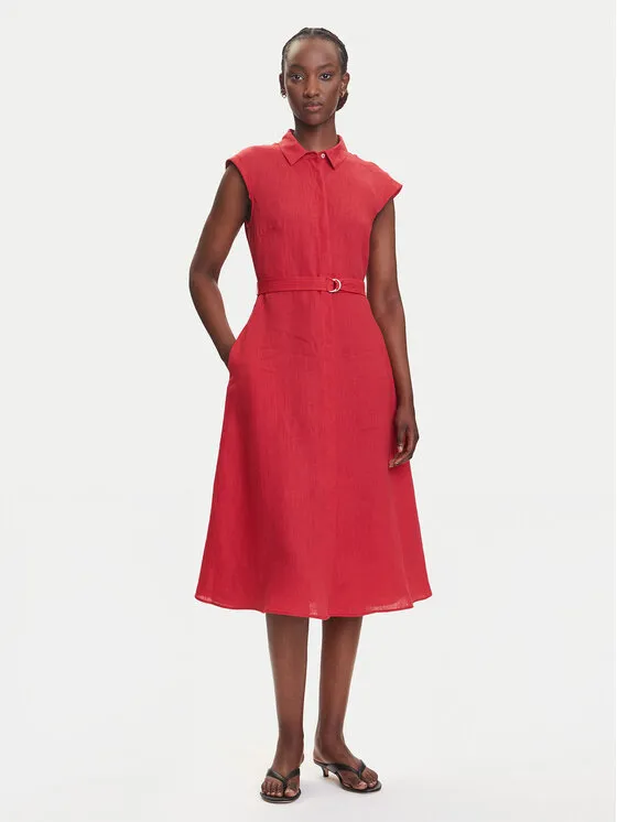 Hemdkleid · Rot · Midi