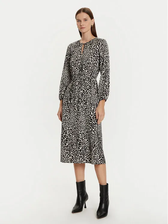 Hemdkleid · Schwarz · Midi