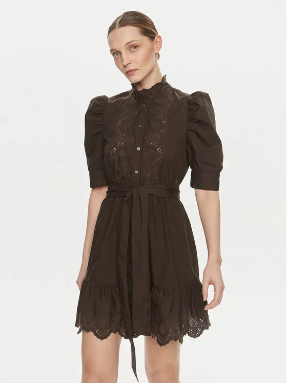 Hemdkleid · Schwarz · Mini