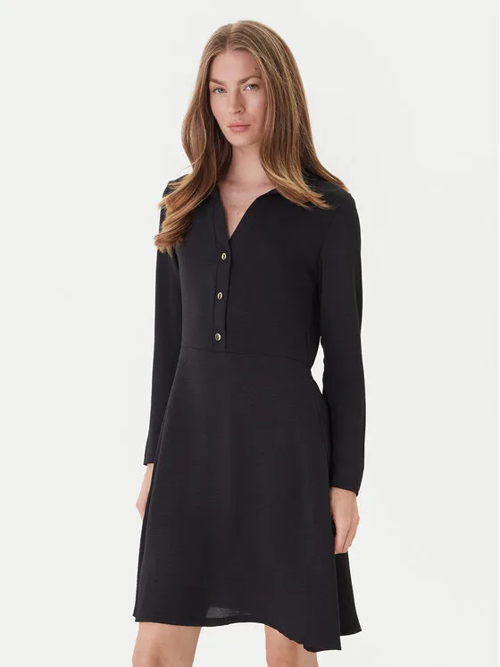 Hemdkleid · Schwarz · Mini