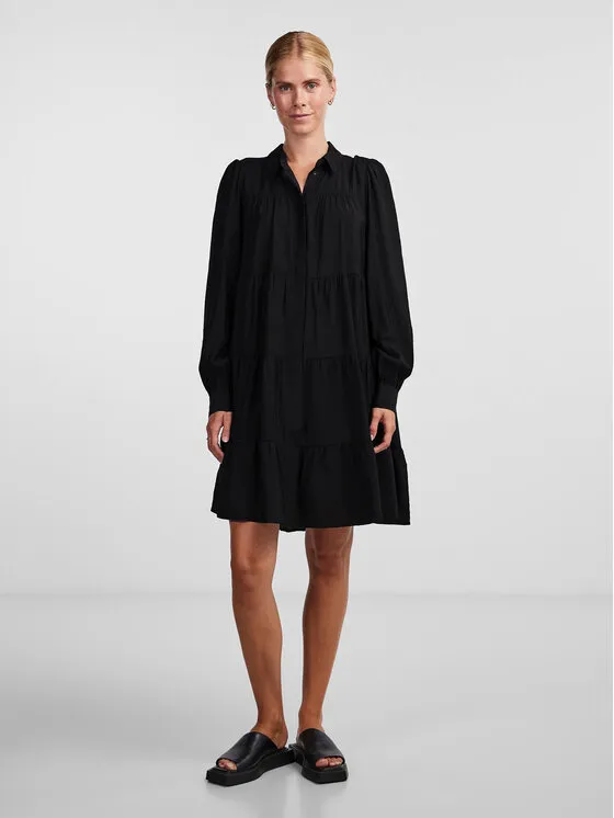 Hemdkleid · Schwarz · Mini