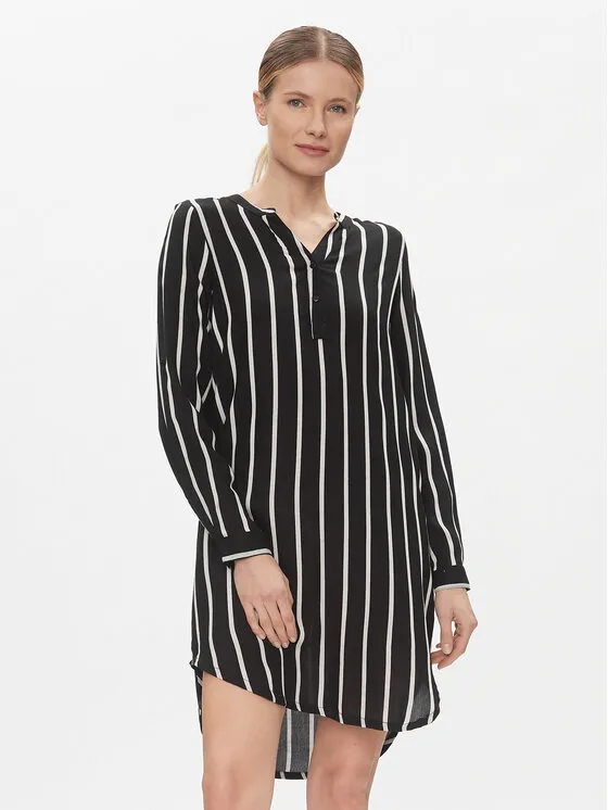 Hemdkleid · Schwarz · Mini