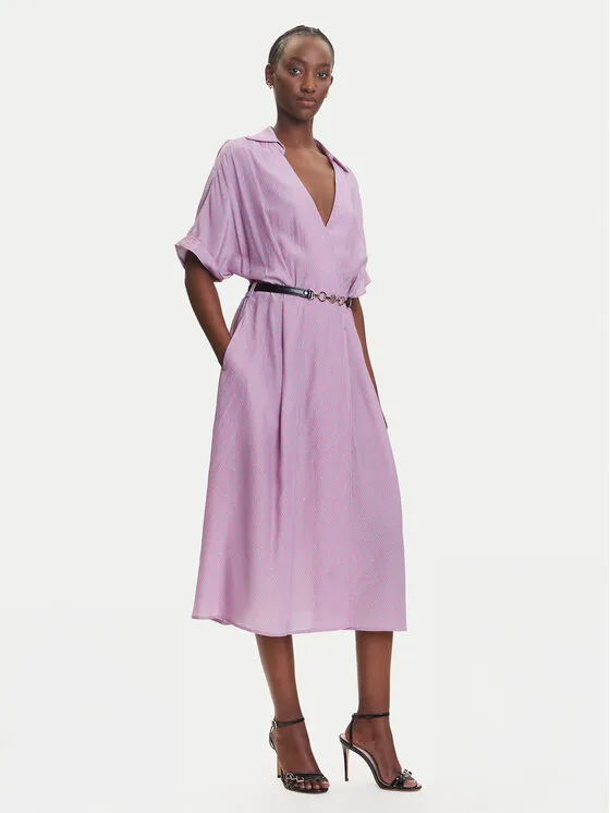 Hemdkleid · Violett · Midi