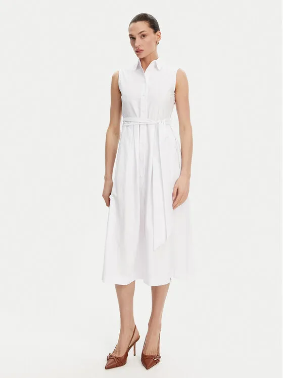 Hemdkleid · Weiß · Midi