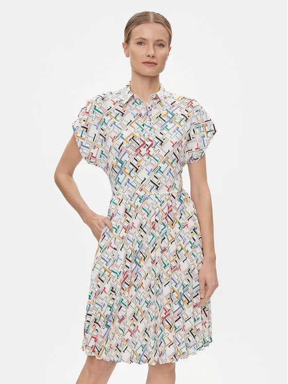 Hemdkleid · Weiß · Midi